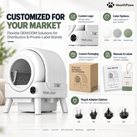 CE FCC RoHS OEM/ODM Bac à litière pour chat autonettoyant WiFi pour propriétaires de chats d'intérieur avec application Tuya et alertes de dispositif 543x516x527mm
