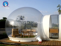 Tente dôme transparente de haute qualité tente à bulles gonflable transparente PVCLarge maison gonflable pour Camping hôtel
