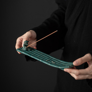 Sáng Tạo Ngư Dân Tre Hàng Hương Burner Cổ Ngủ Hương Burner Cho Trà Lễ Nhà Gỗ Đàn Hương Khuếch Tán - Product Image 3