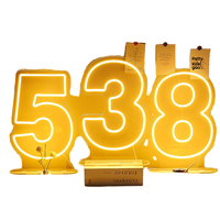 Enseigne de personnage néon LED personnalisée 'Happy Birthday' panneau de fond publicitaire lumineux acrylique matériel DC Power 1 an de garantie