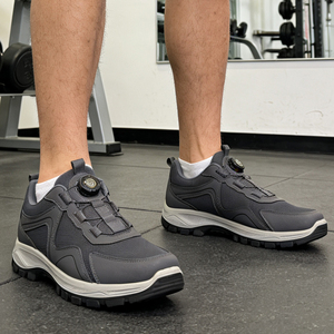 Chaussures pour hommes avec boucle de lacet rotative créative, chaussures portables de haute qualité, résistantes à l'usure, polyvalentes, amortissantes pour la marche - Product Image 2