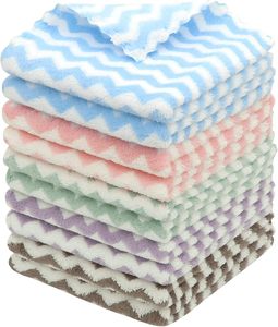 Absorbent Coral Fleece <b>Microfiber</b> Quick Dry Eco-Friendly Reusable Kitchen Dish Cloths - Product Image 2