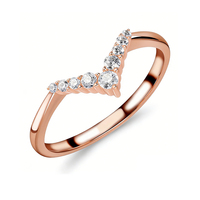 Accessoires de mode en gros, bague en or rose/blanc 18 carats avec diamant VVS D, bijoux en diamant cultivé en laboratoire