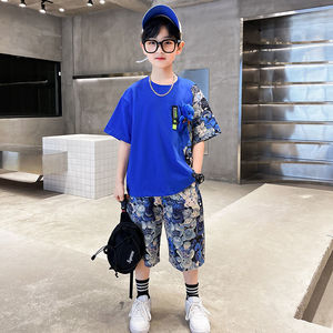 2023 Summer <strong>Teen</strong> <strong>Boys</strong> Clothing Sets <strong>Short</strong> Sleeve Cartoon Bear Print Patchwork T Shirt <strong>Shorts</strong> 2Pcs Children Clothes Wholesale - Product Image 5