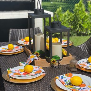 Grande lanterna da esterno con candela solare montatura in metallo nero opaco candela a colonna senza fiamma impermeabile, timer da crepuscolo all'alba - Product Image 6