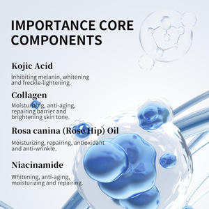 Crema Viso all'Acido Kojico 50g con Niacinamide, Acido Ialuronico e Collagene per Schiarire, Anti-Rughe e Rassodante, Cura della Pelle per Tutti i Tipi di Pelle - Product Image 4