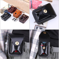 Étui à cigarettes vintage en cuir tanné végétal pour homme, petite pochette à outils, sacoche de ceinture portable décontractée en cuir véritable fait main pour l'extérieur
