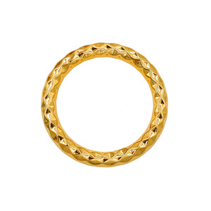 Geometric Gold Tone <b>Bangle</b> <b>Bracelet</b> Unisex Fashion Jewelry Round Design Hollow Stainless Steel <b>Bracelet</b> For Daily Wear - Product Image 4