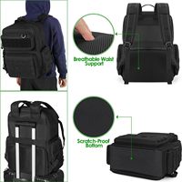 Sac à dos tactique pour console Xbox Series X/S, étui de voyage en nylon résistant aux déchirures avec système MOLLE et rembourrage épais, compatible avec les appareils jusqu'à 17 pouces