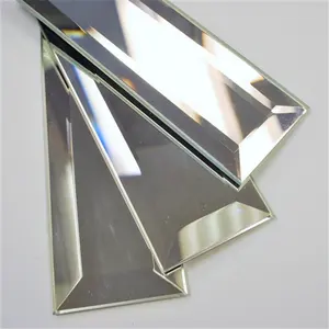 Günstige 3mm 4mm 5mm 6mm Beschichtung Silber Quadrat Float Spiegel Glasscheibe Luxus moderne Wand Akzent Dekoration Silber Voll spiegel