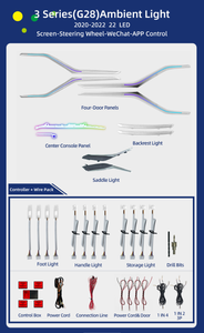 Sistema de Iluminación Ambiental de Estilo Moderno para BMW Serie 3 F30/F35 G20/G21/G28 2013-2025 - Mejora la Atmósfera Interior - Product Image 4