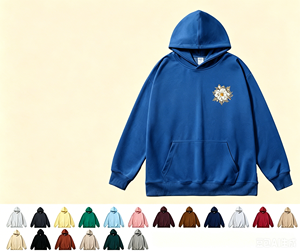 Custom Men's Black Cotton Hooded Sweatshirt Regular Fit Solid Color Casual Pullover with Front Pocket Autumn Wear - Product Image 1
