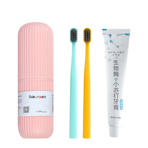 Sakura Portable Toothbrush Set With <b>Toothpaste</b> Travel Size Oral Care For Adults - Product Image 5