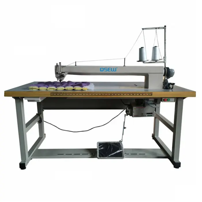 QS-0385 Mattress fabric long arm single needle sewing machine super long operating space long arm industrial sewing machine