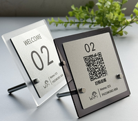 Support de Table Personnalisé en Acrylique pour Code QR, Présentoir de Table pour Mot de Passe WiFi et Carte de Menu