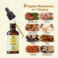 Ekstrak Cair Kompleks Jamur Penambah Imunitas Suplemen Energi Tincture Peningkat Kinerja Otak Tetes Cair Lions Mane (Promo)