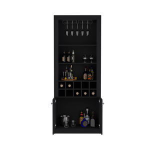 Gabinete de vino de cocina de los muebles caseros con el almacenamiento, estante de madera moderno del vino - Product Image 3