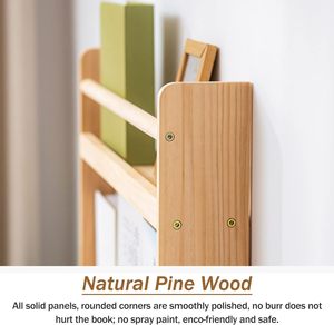 Door Behind Montessori Wooden Book Rack <strong>Corner</strong> <strong>Wall</strong> Simple <strong>Bookshelf</strong> Design <strong>Bookshelf</strong> - Product Image 4