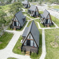 Cabine modulaire de style triangle pour les camps forestiers, les éco-lodges et les unités de location en milieu rural pour les projets et l'usage commercial
