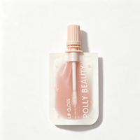 Pochette d'emballage haut de gamme anti-fuite pour rouge à lèvres, pochette à bec verseur stable avec brosse pour emballages cosmétiques liquides