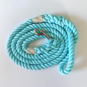 Correa para Perro Hecha a Mano con Cuerda de Algodón Ultra Suave Magic Aqua - Product Image 1