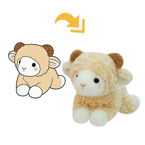 Peluche di Pecora Ricciuta in Stile Nordico con <span class=keywords><strong>Corna</strong></span> Marroni per Decorazione Comodino e Regalo Festivo - Product Image 2