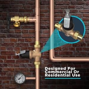 Conexión de cobre NR3XL reductora de 3/4" a 1" con doble FNPT, conexión hembra NPT reductora de agua NR3XL de cobre - Product Image 2
