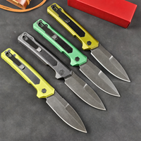Couteau pliant en acier MagnaCut, manche en aluminium 6061-T6, ouverture latérale, verrouillage par bouton, couteau de poche EDC, 92g