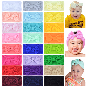 <span class=keywords><strong>Bandeau</strong></span> pour bébé de couleur unie printemps-été de <span class=keywords><strong>grande</strong></span> <span class=keywords><strong>taille</strong></span> <span class=keywords><strong>Bandeau</strong></span> pour bébé fille élastique doux et noué Accessoires pour cheveux - Product Image 2