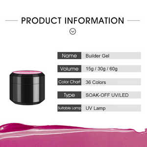 Gel dur pour construction d'ongles, gel de construction à retirer par trempage, extensions d'ongles en gel UV, gel de construction pour ongles - Product Image 3