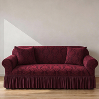 Jacquard-Verstärkter Rutschfester Sofabezug Elastischer Stretch-Sofaüberzug Dreisitzer Komplett Staubdichter Sofabezug-Set