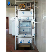 Cocina interior y exterior 100kg 150kg pequeño elevador de montacargas entrega de alimentos Mini elevador para restaurante de Hotel