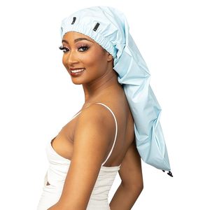 <span class=keywords><strong>Bonnet</strong></span> <span class=keywords><strong>de</strong></span> douche HZM-24139 pour cheveux extra longs, logo personnalisé, <span class=keywords><strong>bonnet</strong></span> long imperméable avec bouton - Product Image 5