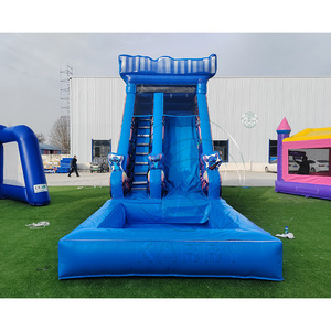 Toboggan aquatique gonflable en PVC de qualité commerciale avec château gonflable et piscine amovible - Product Image 2