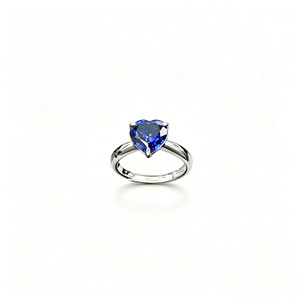 S925 Silver Sapphire <b>Ring</b> - Product Image 1
