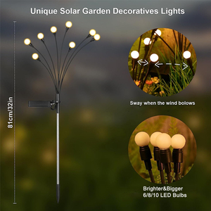 Lumière solaire extérieure à énergie solaire luciole lumière de jardin luciole balançant <span class=keywords><strong>la</strong></span> couleur changeante rgb pour cour patio chemin jardin - Product Image 4