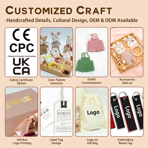 Đồ chơi thú nhồi bông amigurumi nhỏ, thủ công, dệt kim mềm mại, bán buôn khủng long, hàng thủ công làm bằng tay, búp bê móc len cho bé - Product Image 4