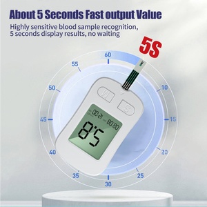 Appareil de mesure de la <span class=keywords><strong>glycémie</strong></span> sans codage, à calibration rapide, certifié CE pour usage médical à domicile, avec bandelettes de test, stylo et lancettes - Product Image 4