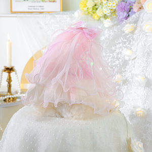 PETCIRCLE Ropa de Primavera/Verano para Perros y Gatos, Vestidos de Novia en Miniatura, Velos de Sirena - Product Image 1