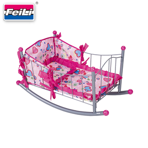 Lai Fei — jouet en métal personnalisé pour bébé, <span class=keywords><strong>berceau</strong></span> à bascule pour poupée, jouets, meubles de 18 pouces - Product Image 4