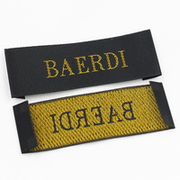 Etiquetas de Ropa Personalizadas Lavables de Satén Tejido en 3D, Rollo de Etiquetas de Tela de Poliéster de Color Personalizado, Bordadas y Termoadhesivas para Prendas