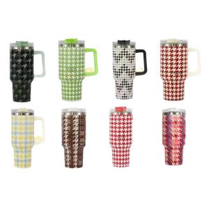 2025 nouveau gros 40oz 304 acier inoxydable isolé sous vide Thermos gobelet mignon dessin animé conception poignée paille Portable - Product Image 5