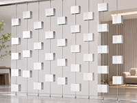 Paravent décoratif d'intérieur en aluminium Art Déco, motifs tissés personnalisés, couleur personnalisée, revêtement en poudre, cadre en boîte écologique