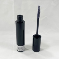 Emballage de tube de mascara cosmétique en plastique, forme ronde, vide, avec bouchon à vis personnalisé et brosse