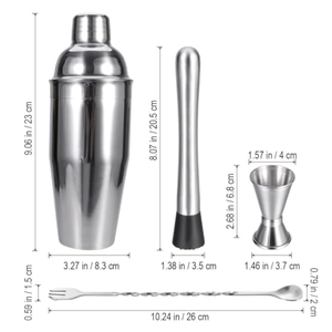 Ensemble de shaker à cocktails 2026 pour barman, shaker à martini 24oz avec passoire, pilon, doseur, cuillère à mélanger, outils à margarita - Product Image 5