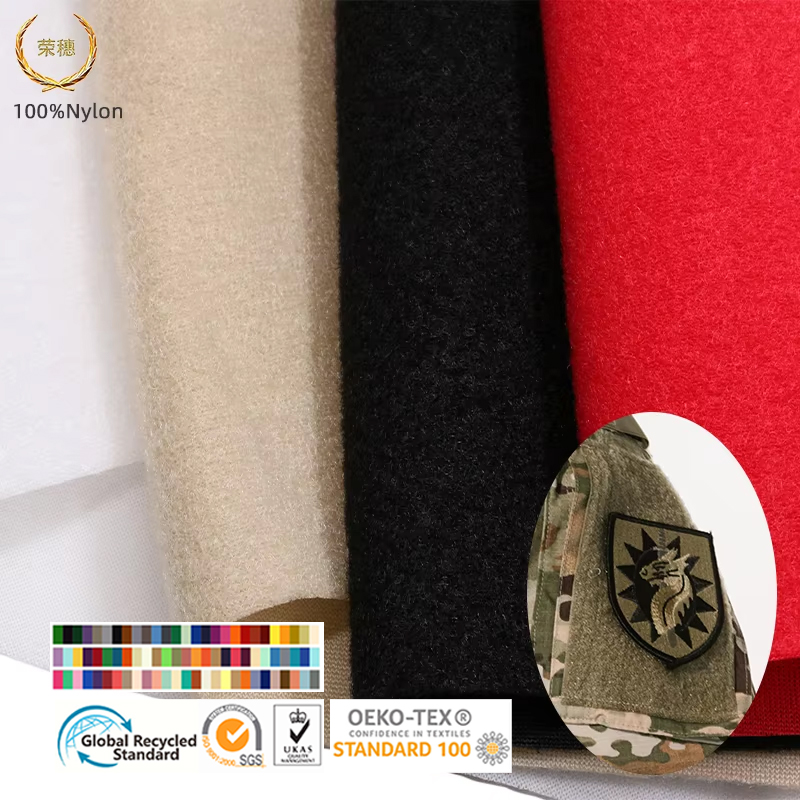 Customize High Quality and Hard Nylon Adhesive Cloth Equipment Clothing Fabric Magic Armbands Velcro Hook and Loop Fabric