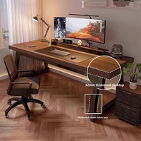 Fabriekslevering Bekend Merk Huishoudelijk Bureau Robuust Houten Gaming Bureau met Verdikte Bladplaat voor Slaapkamer