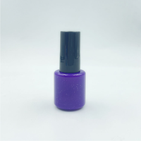 Flacons de vernis à ongles en gel UV vides de 10 ml, forme ronde, avec logo personnalisé et bouchon pinceau, vente en gros