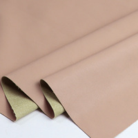 Kain Kulit PU Lembut Tahan Gesek & Tahan Air Elastis Ketebalan 0.7mm Lebar 54/55" Alas Rajut untuk Pakaian