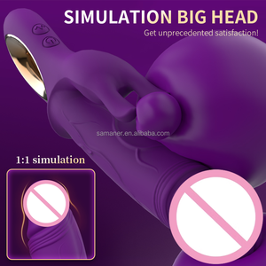 Doppio Silicone ricaricabile coniglio vibratore bacchetta per le donne G-Spot clitoride massaggio vaginale vibratore - Product Image 3